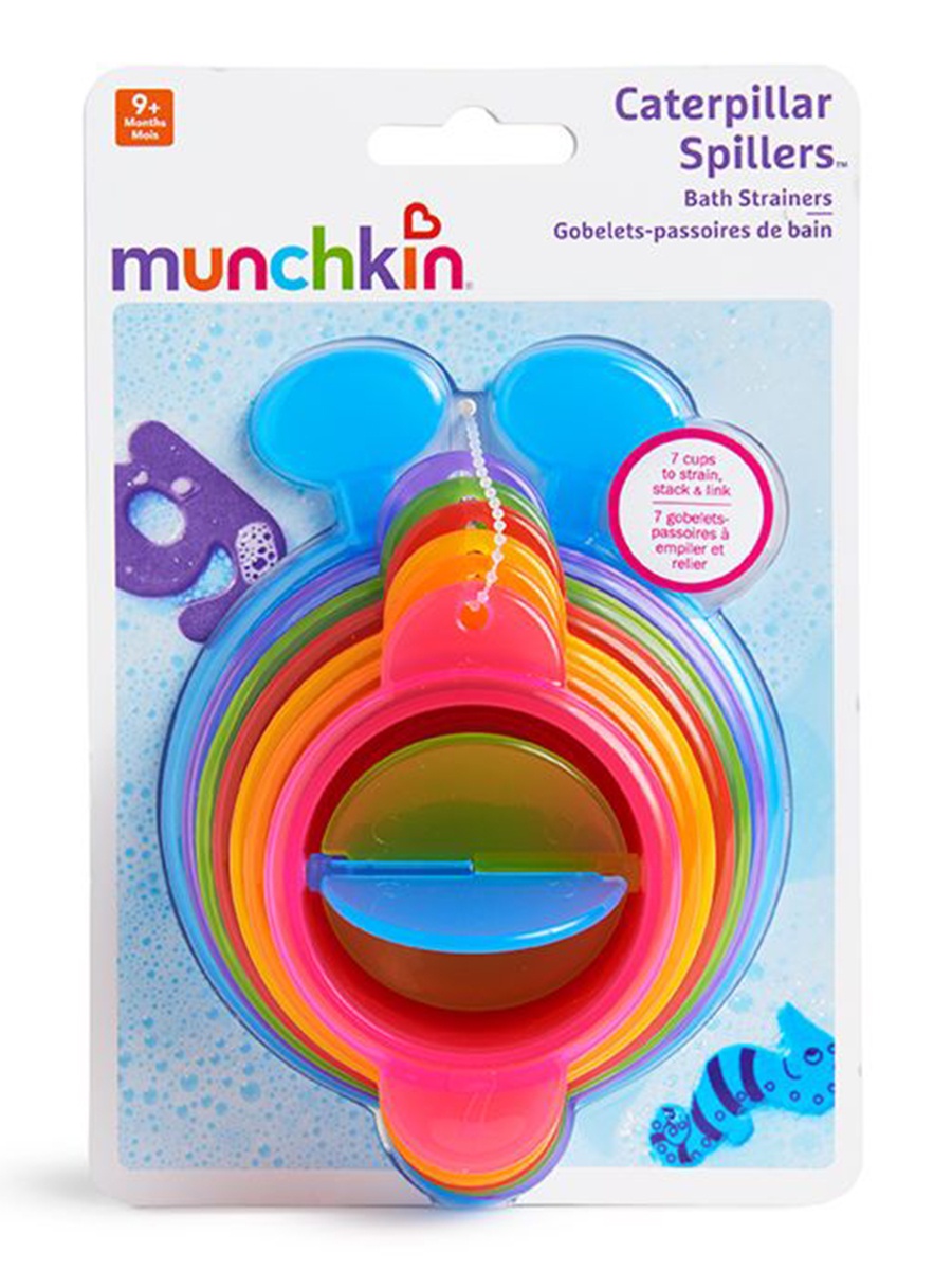 Munchkin игрушка для ванны Пирамидка-Гусеница от 9 мес