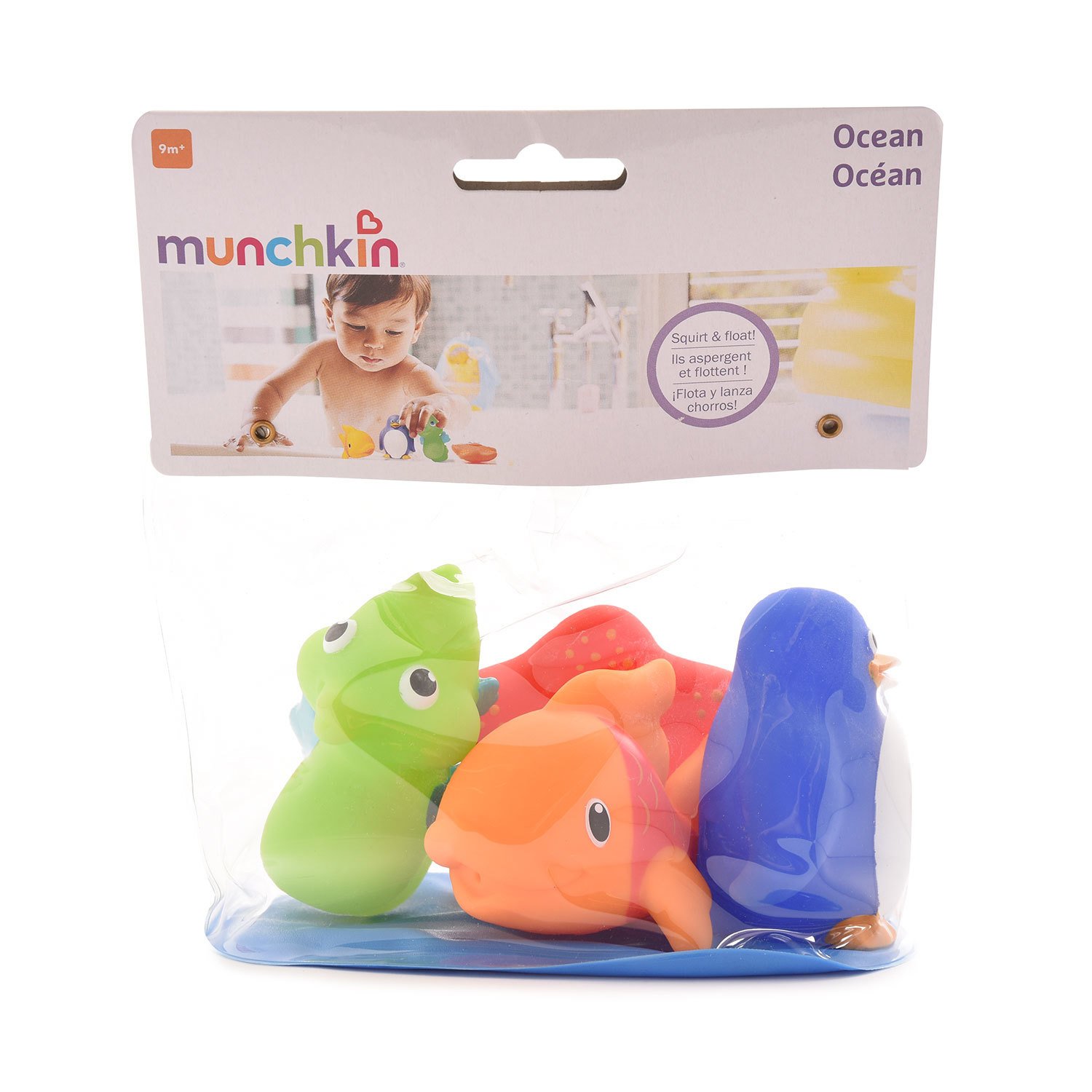 Munchkin игрушки для ванны Морские животные 4шт от 9 мес