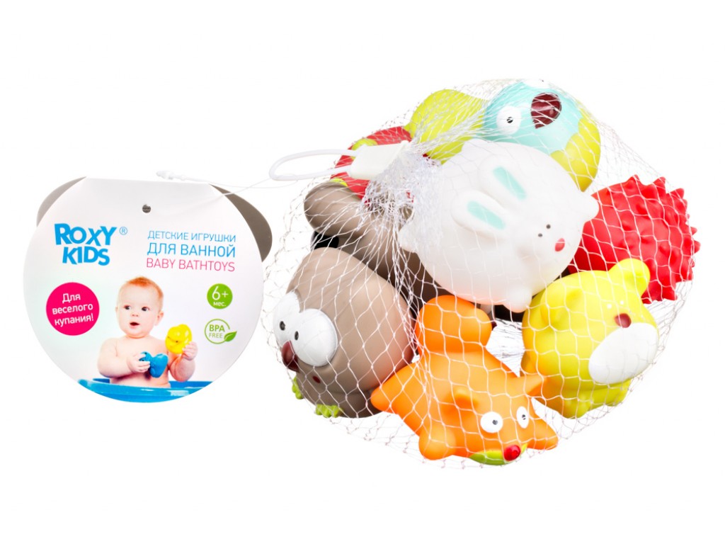 Набор игрушек для ванной "Морские обитатели" Roxy Kids