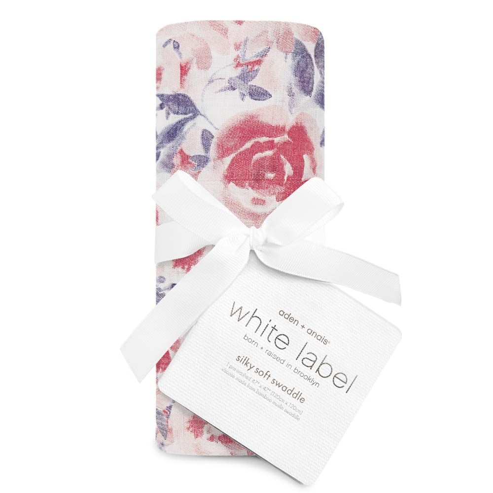 Муслиновая пеленка White label Watercolor garden-roses 120*120см