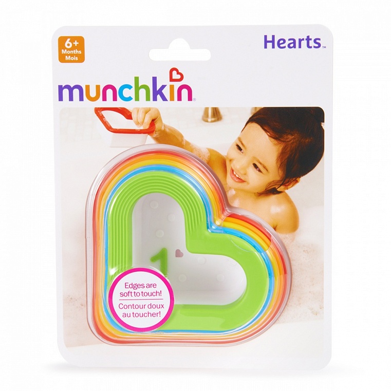 Munchkin игрушки для ванны Сердечки 6+